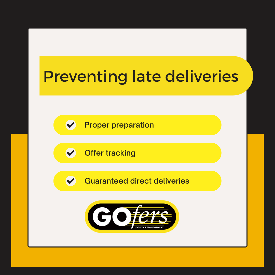 Preventing late deliveries